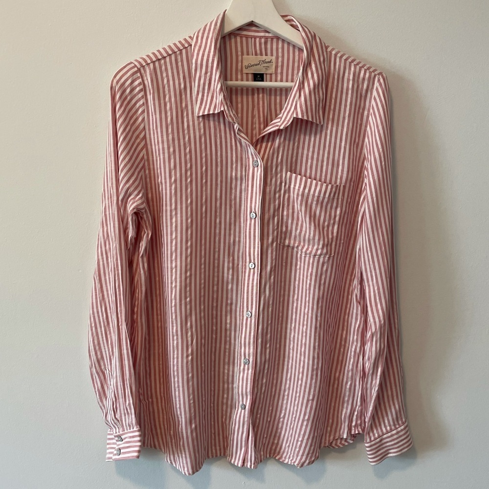 Universal Thread Pinstripe Button Up Shirt